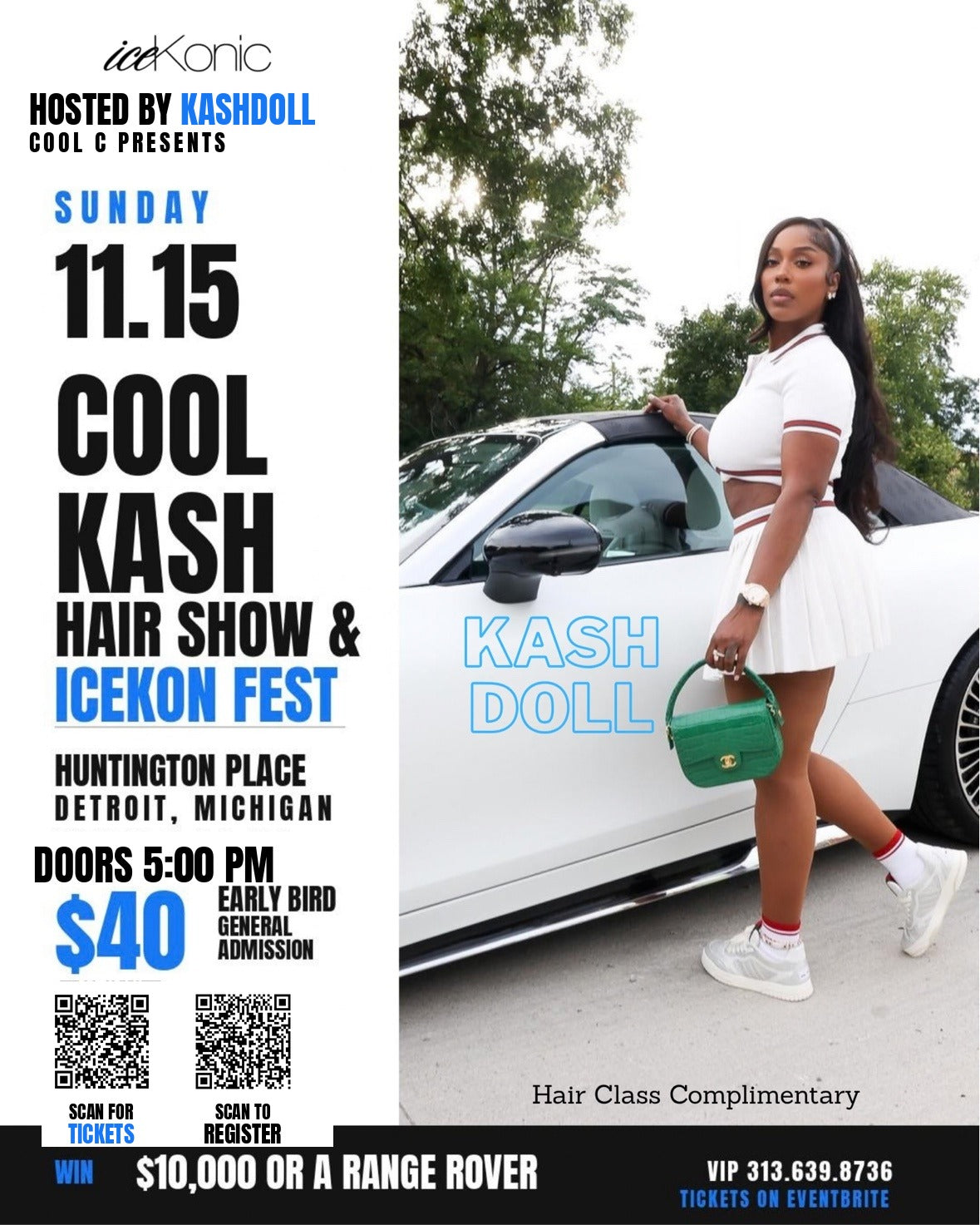 Official COOL KASH Hair Show flyer featuring Kash Doll